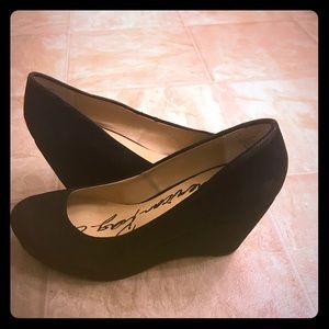 Black Wedge Heels